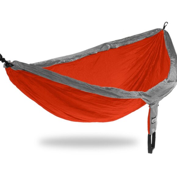 eno Other - ENO Hammock DoubleNest Nylon Camping Swing Orange and Gray